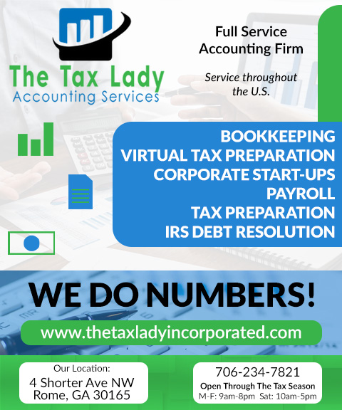 THE TAX LADY ACCOUNTING SERVICES, CHATTOOGA county, ga