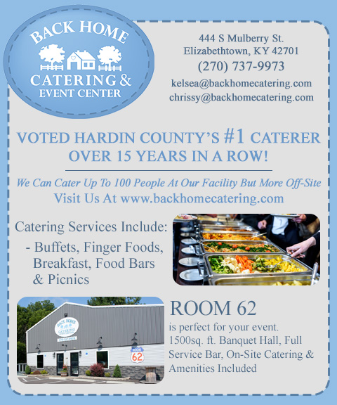 BACK HOME CATERING & EVENT CENTER, HARDIN COUNTY, KY