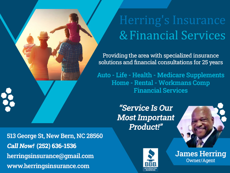 JAMES HERRING HERRING’S INSURANCE & FINANCIAL SERVICES, CRAVEN county, nc