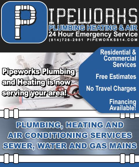 PIPEWORKS PLUMBING, HEATING & AIR CONDITIONING, WARREN COUNTY, PA