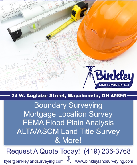 BINKLEY LAND SURVEYING, AUGLAIZE COUNTY, OH