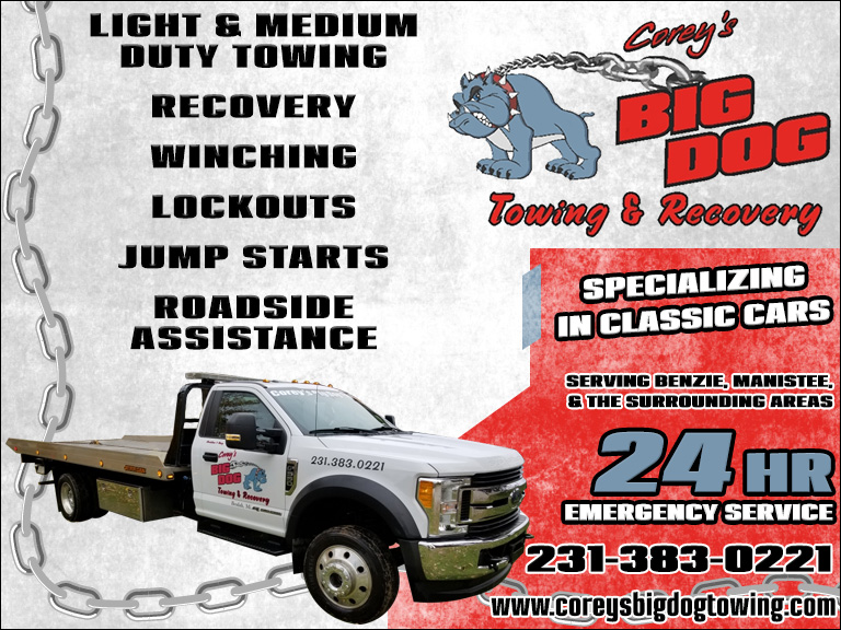 COREY’S BIG DOG TOWING AND RECOVERY, BENZIE COUNTY, MI
