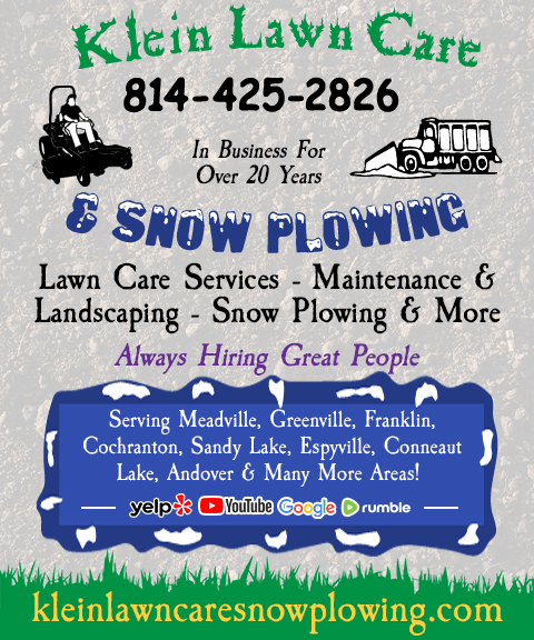 KLEIN LAWN CARE & SNOW PLOWING, MERCER COUNTY, PA
