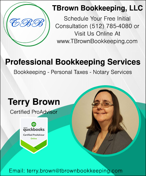 TBROWN BOOKKEEPING, HAYS COUNTY, TX