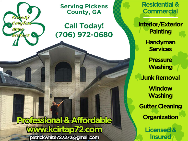 PATRICK’S CLEANING & COMPLETE HOME SERVICES, PICKENS COUNTY, GA