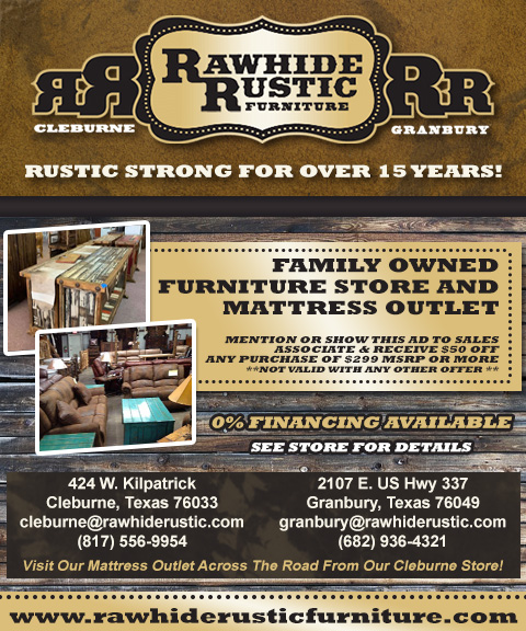 RAWHIDE RUSTIC FURNITURE & MATTRESS OUTLET, JOHNSON COUNTY, TX