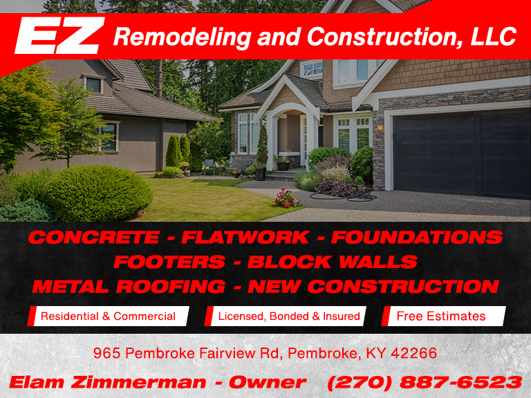 EZ REMODELING & CONSTRUCTION, CHRISTIAN COUNTY, KY