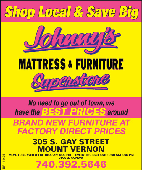 JOHNNY’S MATTRESS & FURNITURE SUPERSTORE, KNOX COUNTY, OH