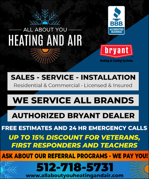 ALL ABOUT YOU HEATING & AIR, BASTROP COUNTY, TX