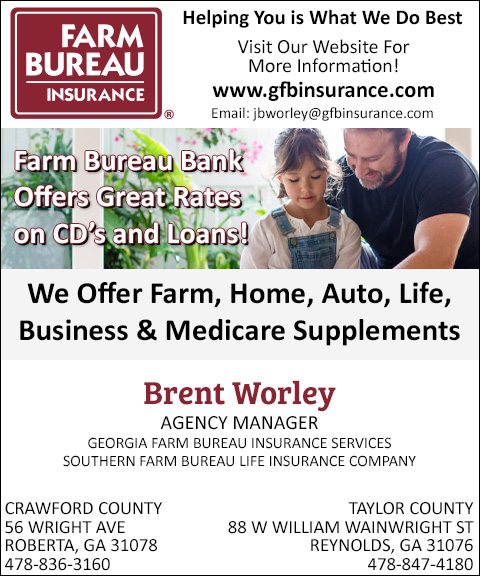 BRENT WORLEY FARM BUREAU INSURANCE, CRAWFORD COUNTY, GA