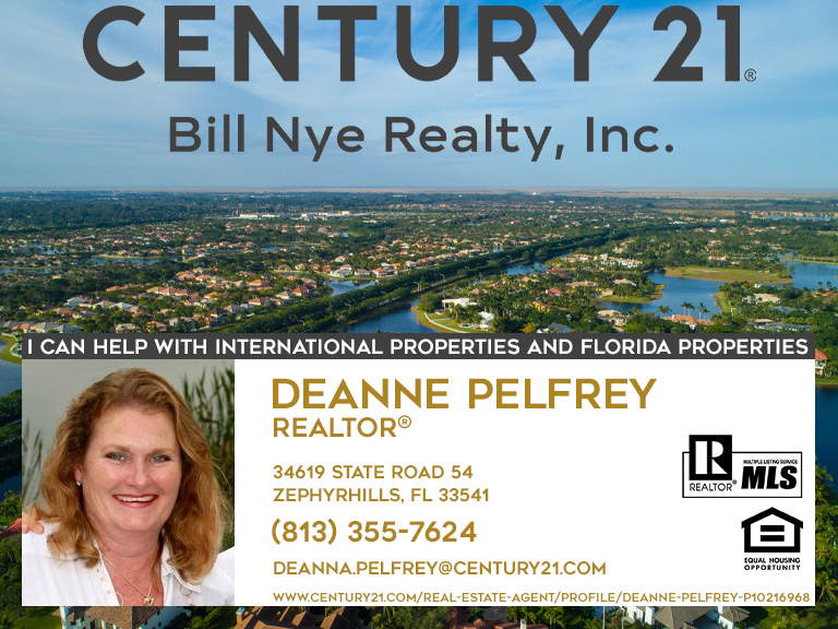 DEANNE PELFREY – CENTURY 21 – BILL NYE REALTY, PASCO COUNTY, FL