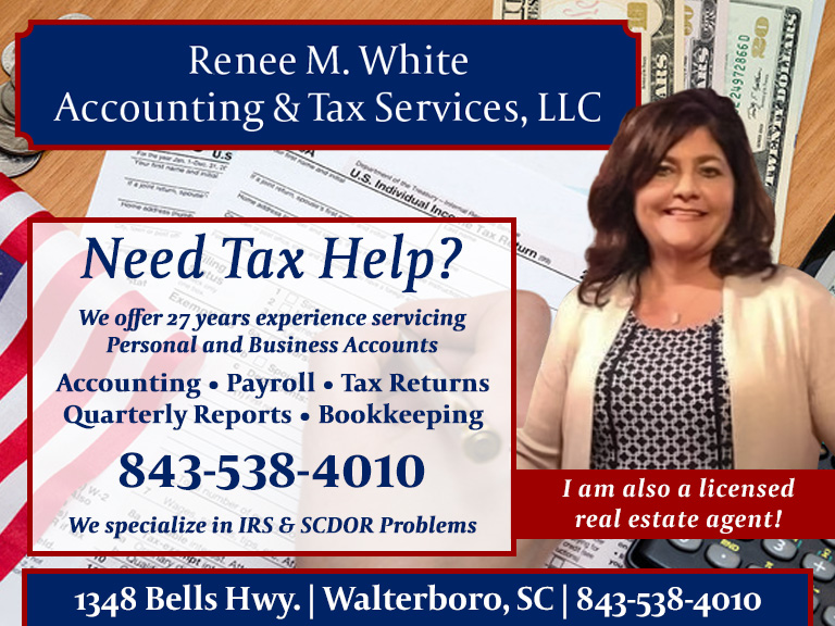 RENEE M. WHITE ACCOUNTING & TAX SERVICES, COLLETON COUNTY, SC
