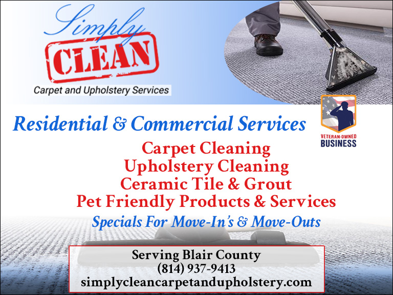 SIMPLY CLEAN CARPET & UPHOLSTERY SERVICES, BLAIR COUNTY, PA