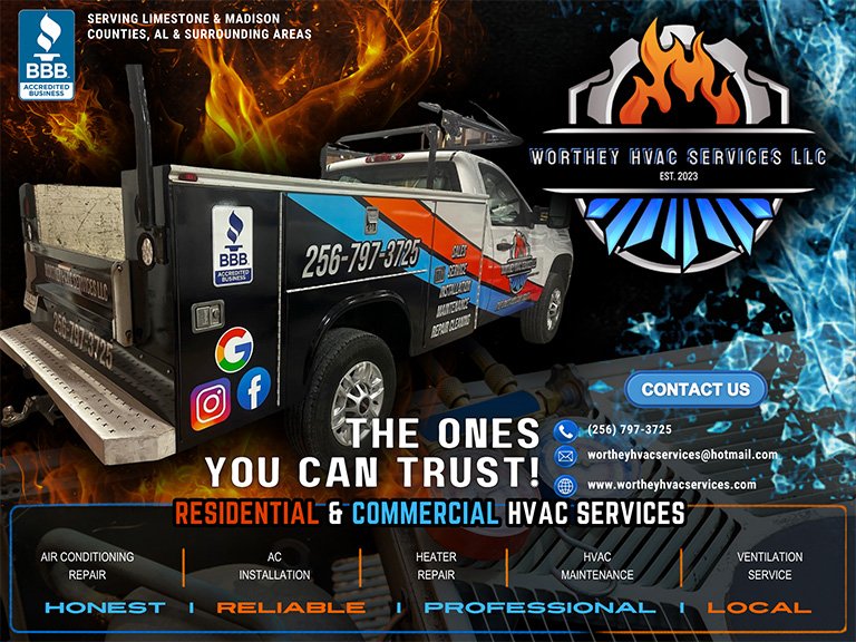 WORTHEY HVAC SERVICES, LIMESTONE COUNTY, AL