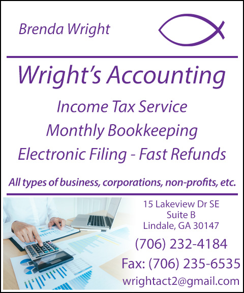 WRIGHTS BOOKKEEPING & TAX SERVICES, FLOYD COUNTY, GA