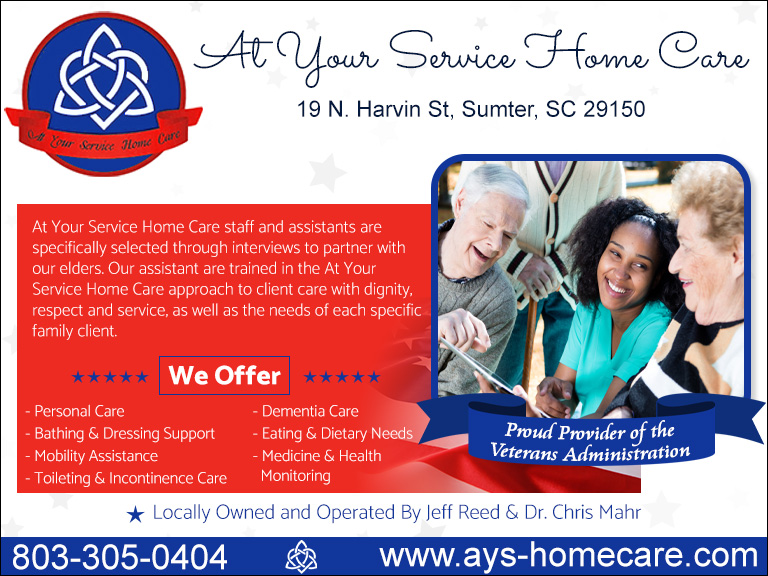 AT YOUR SERVICE HOME CARE, SUMTER COUNTY, SC