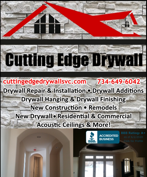 Cutting edge drywall, Washtenaw County MI