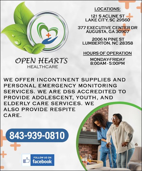 OPEN HEARTS HEALTHCARE, FLORENCE COUNTY, SC