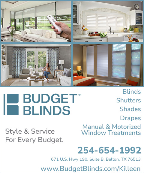 BUDGET BLINDS, TEMPLE & KILLEEN, BELL COUNTY, TX