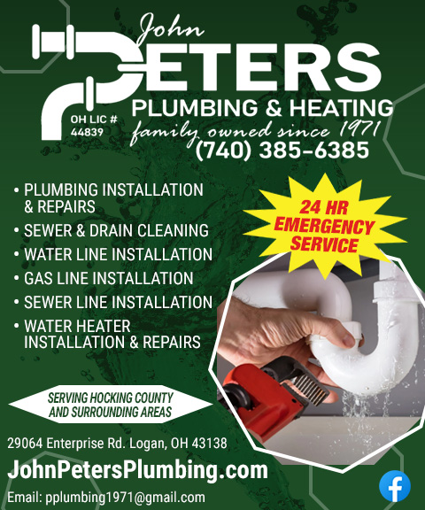 JOHN PETERS PLUMBING AND HEATING,HOCKING COUNTY, OH