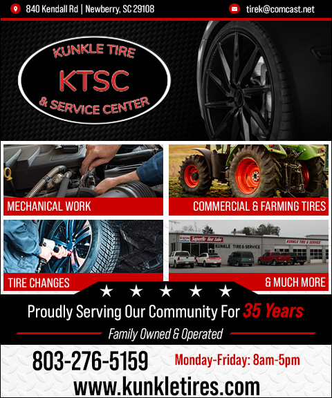 KUNKLE TIRE & SERVICE CENTER, NEWBERRY COUNTY, SC