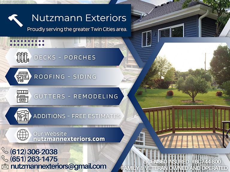 NUTZMANN EXTERIORS LLC, Anoka County, MN