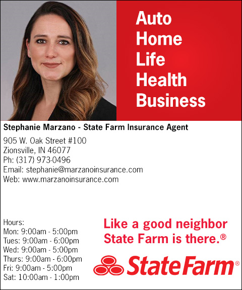 STEPHANIE MARZANO, STATE FARM INSURANCE, BOONE COUNTY, IN