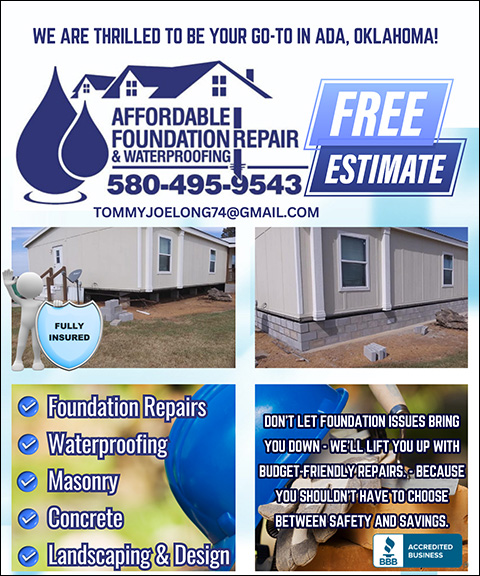 AFFORDABLE FOUNDATION REPAIR AND WATERPROOFING, CARTER COUNTY, OK