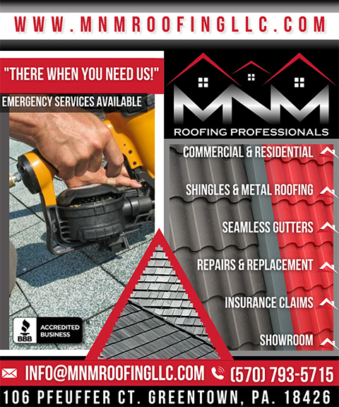 M N M ROOFING PROFESSIONALS, PIKE COUNTY, PA