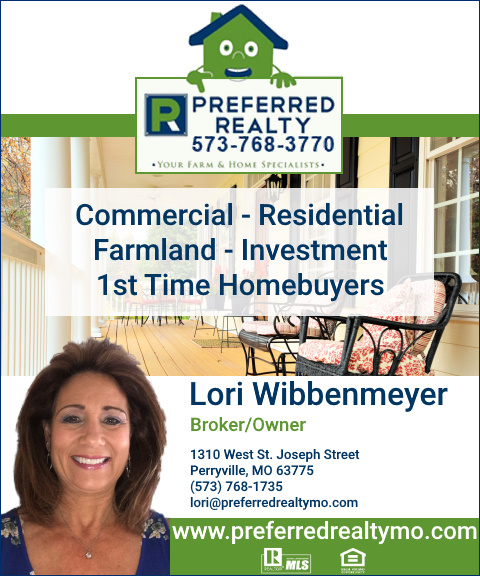 LORI WIBBENMEYER, PREFERRED REALTY, PERRY COUNTY, MO