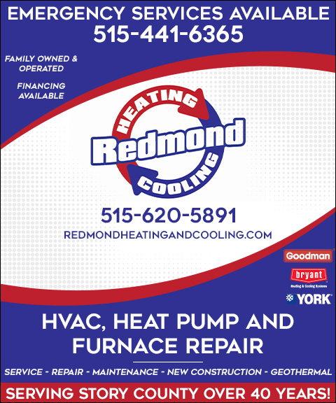 REDMOND HEATING AND COOLING, STORY COUTY, IA