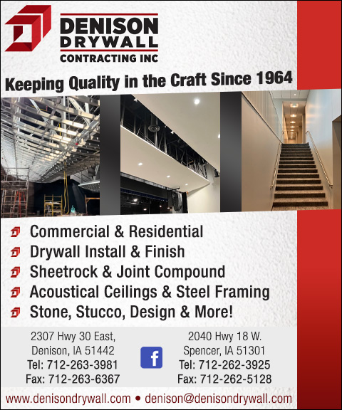 DENISON DRYWALL CONTRACTING, CRAWFORD COUNTY, IA