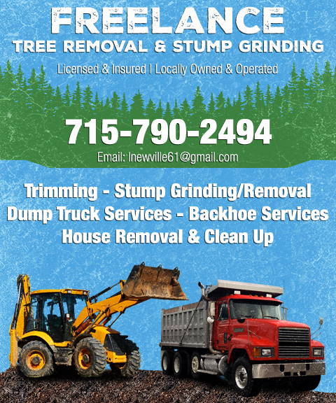 FREELANCE TREE REMOVAL & STUMP GRINDING, BARRON COUNTY, WI