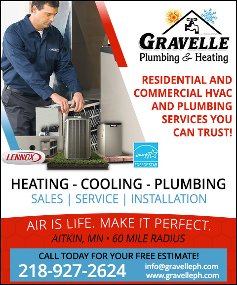 GRAVELLE PLUMBING & HEATING, AITKIN COUNTY, MN
