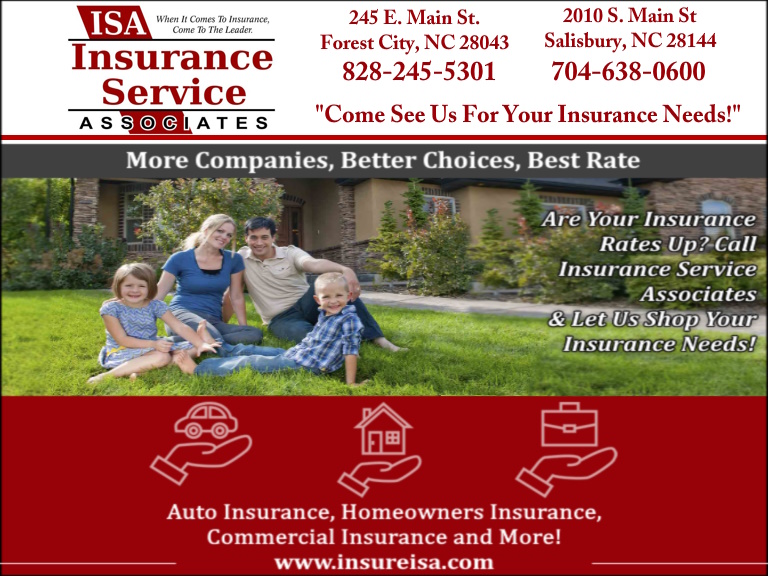 INSURANCE SERVICE ASSOCIATES, ROWAN COUNTY, NC