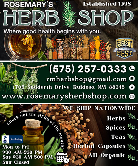 ROSEMARY’S HERB SHOP, LINCOLN COUNTY, NM