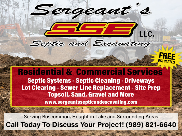 SERGEANT’S SEPTIC & EXCAVATING, ROSCOMMON COUNTY, MI