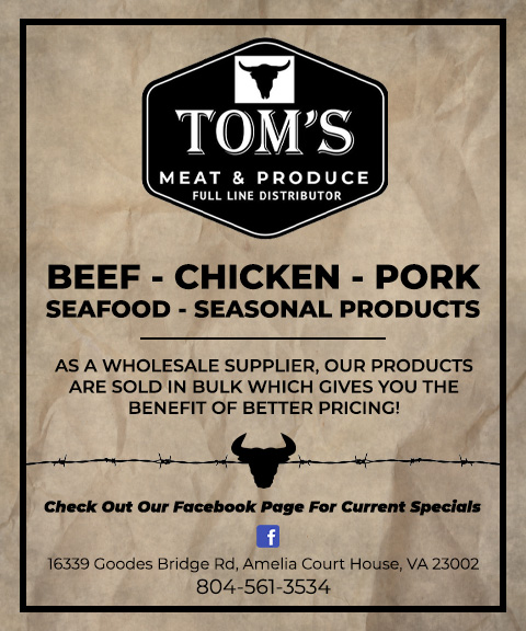 TOM’S MEAT & PRODUCE AMELIA, PRINCE EDWARD COUNTY, VA
