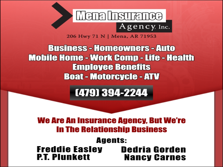 MENA INSURANCE AGENCY, POLK COUNTY, AR