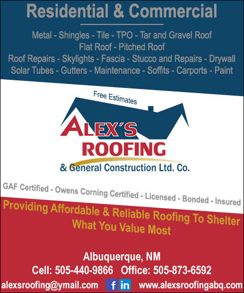 ALEX’S ROOFING & GENERAL CONSTRUCTION, BERNALILLO COUNTY, NM