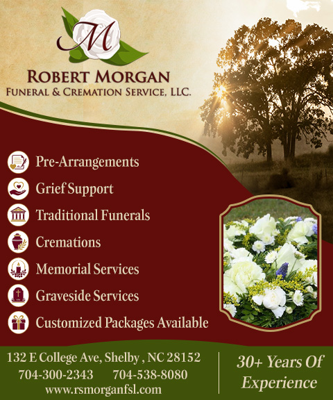 ROBERT MORGAN FUNERAL & CREMATION SERVICE, CLEVELAND COUNTY, NC