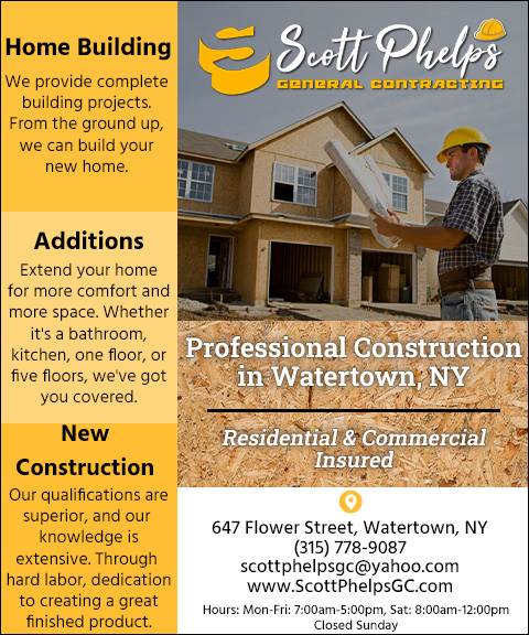 SCOTT PHELPS GENERAL CONTRACTING, JEFFERSON COUNTY, NY