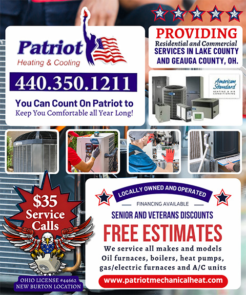PATRIOT HEATING & COOLING, GEAUGA COUNTY, OH