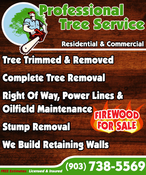 PROFESSIONAL TREE SERVICE, GREGG COUNTY, TX