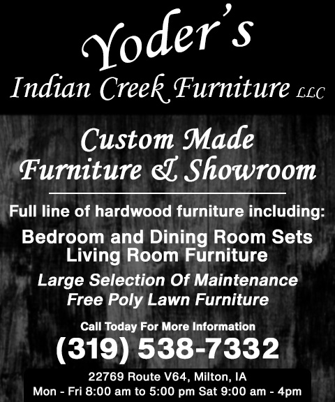 YODER’S INDIAN CREEK FURNITURE, VAN BUREN COUNTY, IA