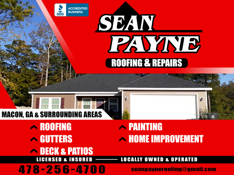 SEAN PAYNE ROOFING & REPAIRS, BIBB COUNTY, GA