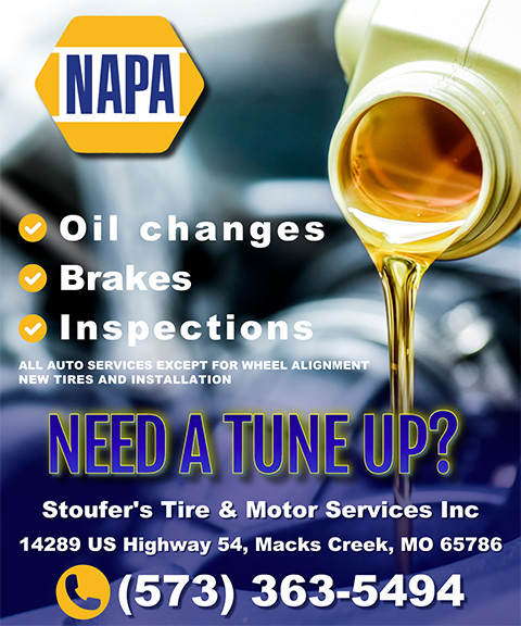 STOUFER’S TIRE & MOTOR SERVICES, CAMDEN COUNTY, MO