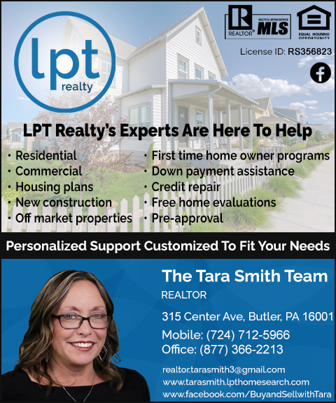 TARA SMITH, LPT REALTY, BUTLER COUNTY, PA