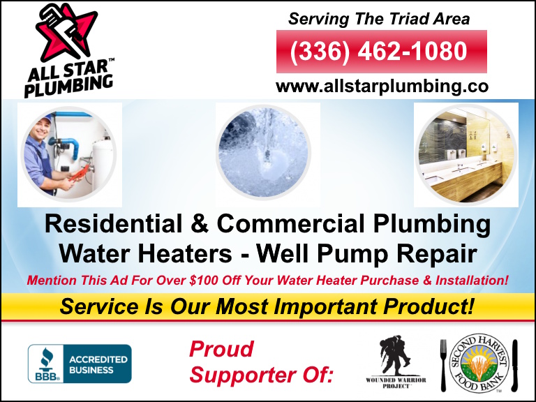 ALL STAR PLUMBING OF THE TRIAD, GUILFORD COUNTY, NC