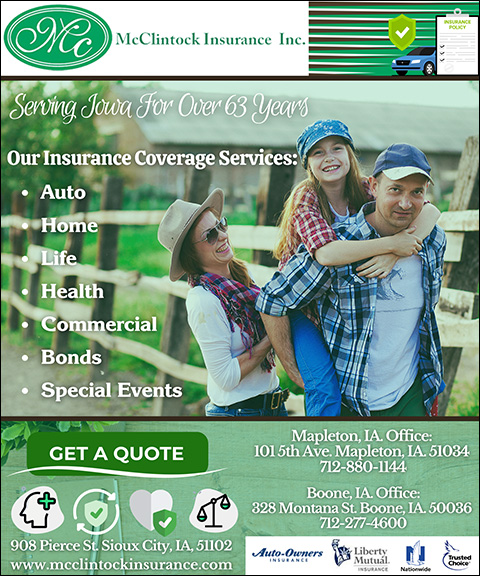 MCCLINTOCK INSURANCE, WODDBURY COUNTY, IA